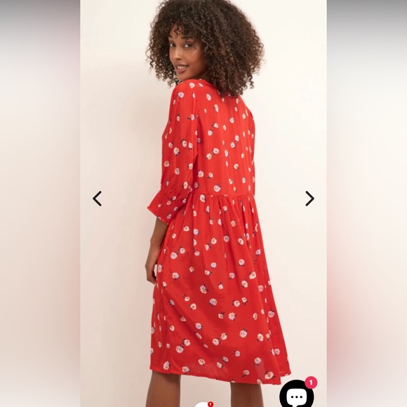 NWT Kaffe Kaobina Long Sleeve Floral Dress size 12 - Picture 2 of 14